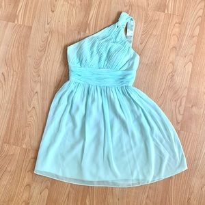 Donna Morgan Chiffon Dress: Mint Green